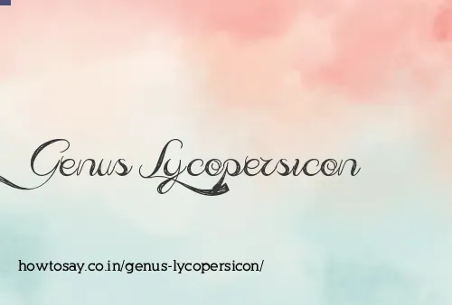 Genus Lycopersicon