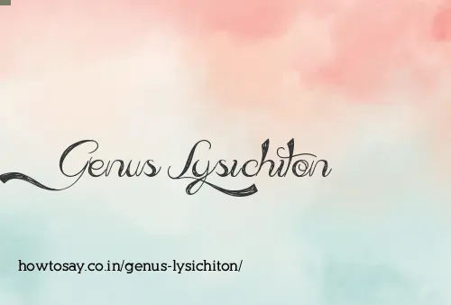 Genus Lysichiton