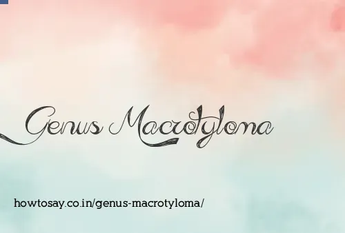 Genus Macrotyloma