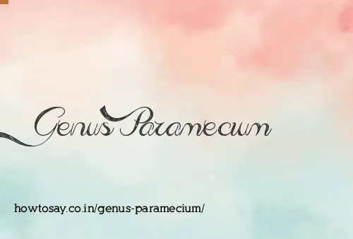 Genus Paramecium
