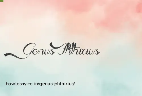 Genus Phthirius