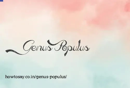 Genus Populus
