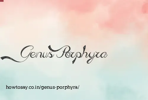 Genus Porphyra