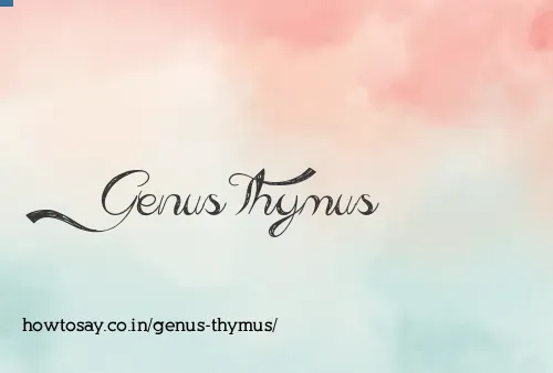Genus Thymus