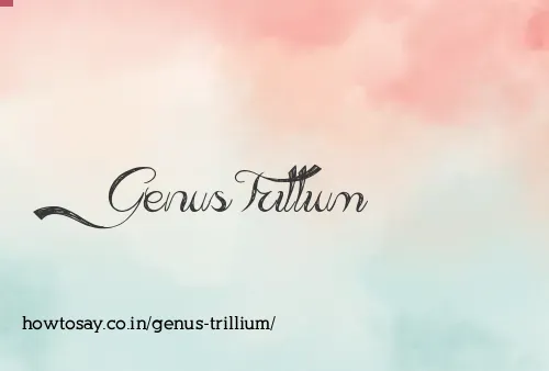 Genus Trillium