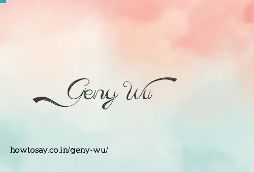 Geny Wu