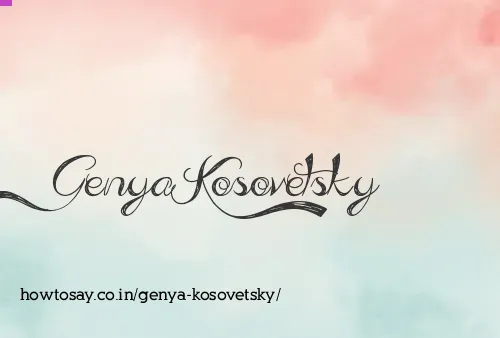 Genya Kosovetsky