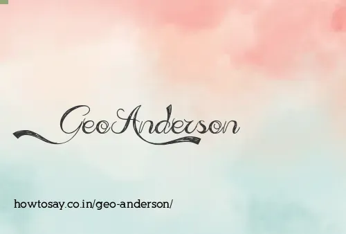 Geo Anderson