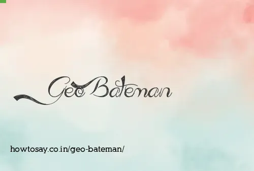 Geo Bateman