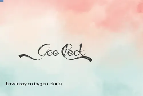 Geo Clock