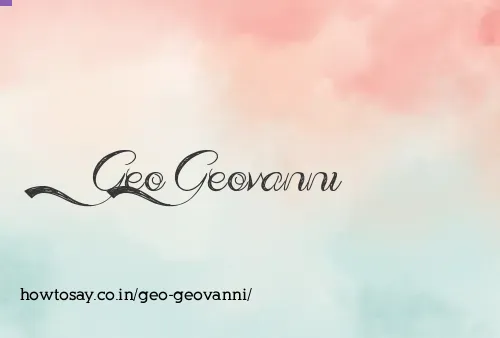 Geo Geovanni