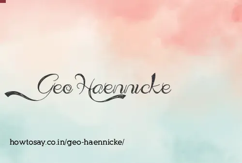 Geo Haennicke