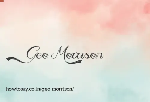 Geo Morrison