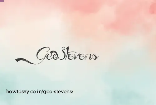 Geo Stevens
