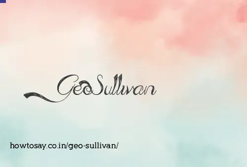 Geo Sullivan