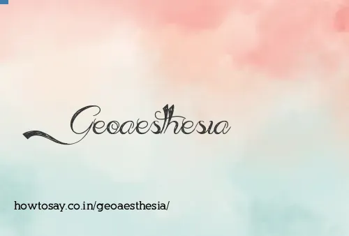 Geoaesthesia
