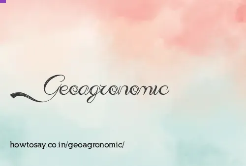 Geoagronomic