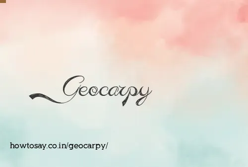 Geocarpy