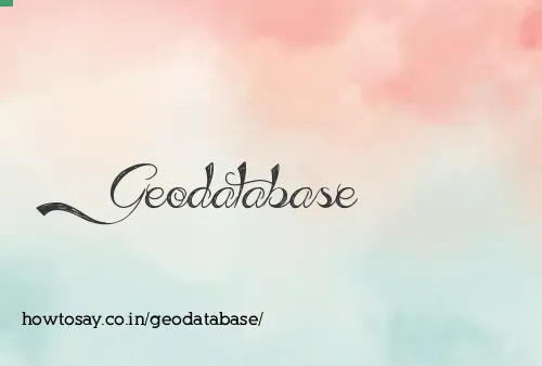Geodatabase