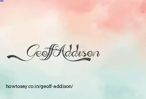 Geoff Addison