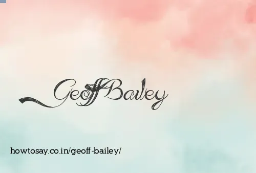 Geoff Bailey