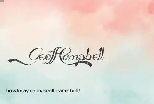 Geoff Campbell