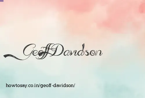 Geoff Davidson