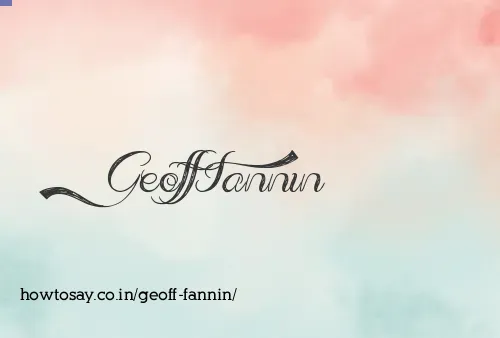 Geoff Fannin