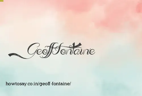 Geoff Fontaine
