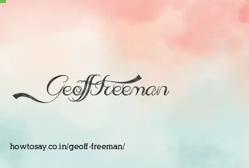 Geoff Freeman