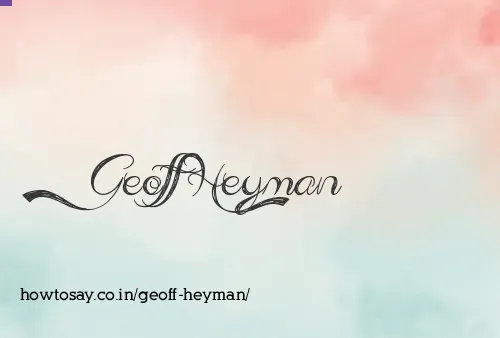 Geoff Heyman