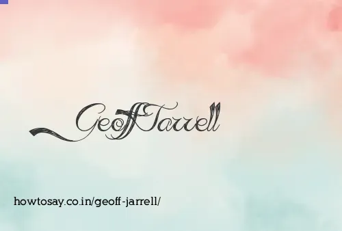 Geoff Jarrell