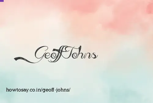 Geoff Johns