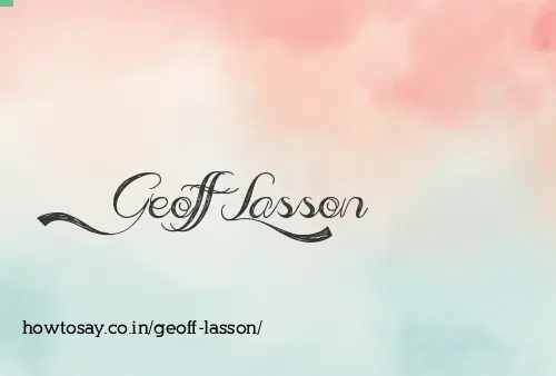 Geoff Lasson
