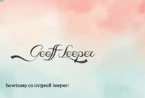 Geoff Leeper
