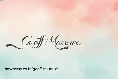 Geoff Mannix