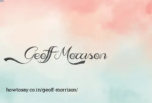 Geoff Morrison