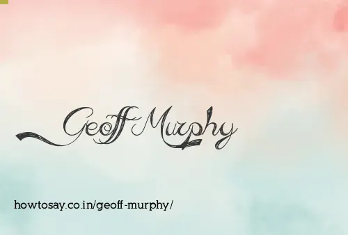 Geoff Murphy