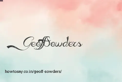 Geoff Sowders