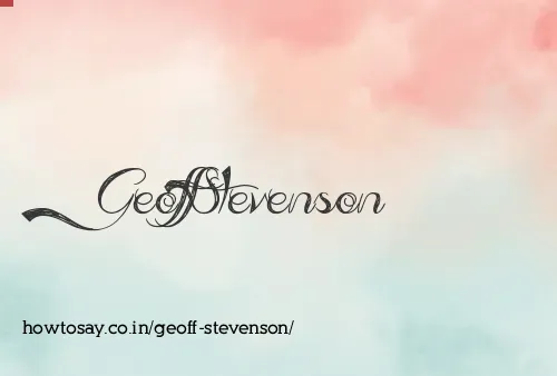 Geoff Stevenson