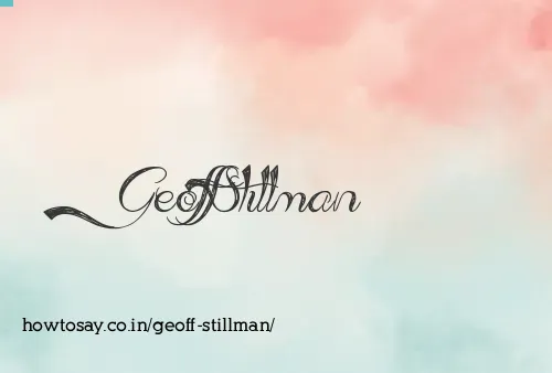 Geoff Stillman