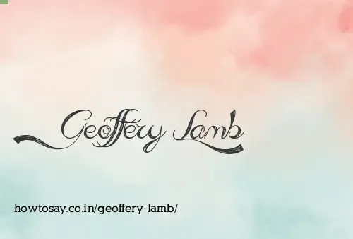 Geoffery Lamb