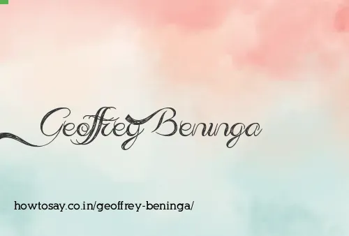 Geoffrey Beninga