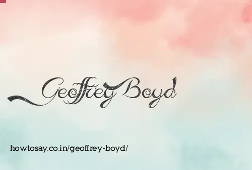 Geoffrey Boyd