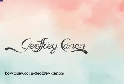Geoffrey Canon