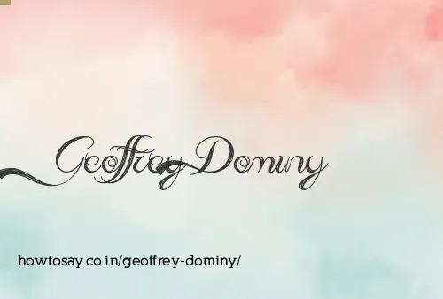 Geoffrey Dominy