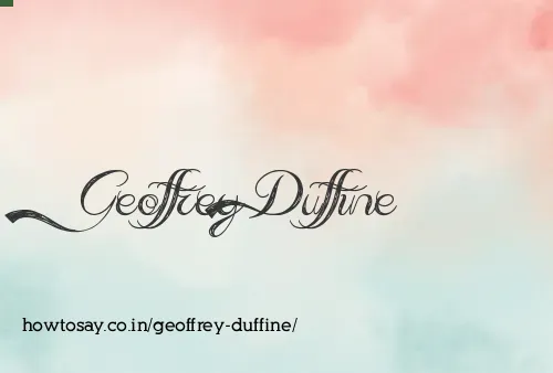 Geoffrey Duffine