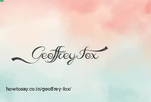 Geoffrey Fox