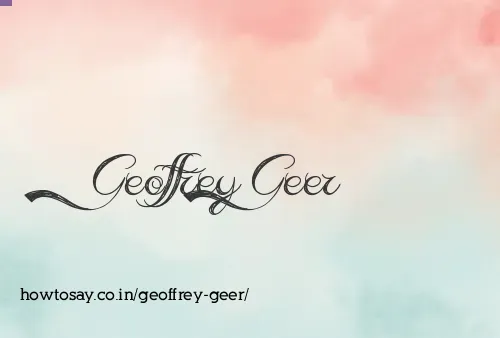 Geoffrey Geer