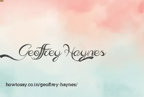 Geoffrey Haynes